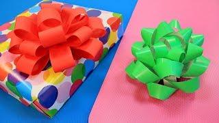 Пышный бант из бумаги для подарка / How to Make Easy Paper Bow