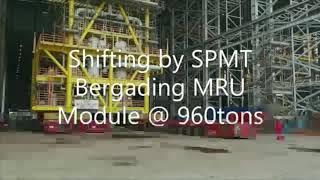 MRU Unit shifting by spmt at MMHE Yard