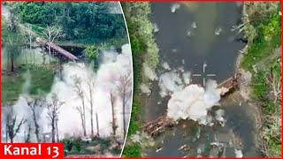 Ukrainian fighter jets are crushing with Western bombs the bridges, crossings used by Russians