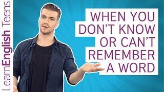 What to do when you can't remember a word