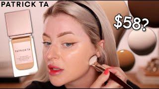 NEW PATRICK TA MAJOR SKIN HYDRA-LUXE LUMINOUS FOUNDATION DEMO + WEAR TEST!