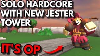 SOLO HARDCORE WITH NEW JESTER TOWER | ROBLOX Tower Defense Simulator