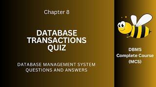 Database Transactions Quiz Questions Answers PDF | Database Transactions Class 9-12 Notes Ch 8 Quiz