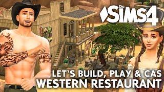 LIVE Die Sims 4 Cowboy & Cowgirl Sims erstellen + Restaurant bauen & einrichten | Let's Play & Build