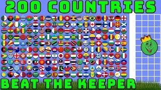 200 Countries Beat the Keeper Elimination World Cup Tournament / Marble Race King