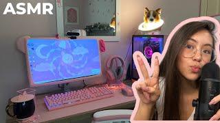 ASMR | My Pink PC Build | fast triggers