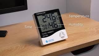 eSynic Digital Thermometer Humidity, LCD Temperature and Humidity Monitor