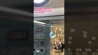 Blue Topaz Pendant With Moissanite Diamond available at Ziyou gems and jewels Mantri Square Mall
