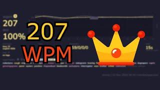 MONKEYTYPE - 207 WPM ENGLISH 450K 15s [WORLD RECORD]