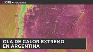 CALOR EXTREMO en ARGENTINA: rige una ALERTA por ALTAS TEMPERATURAS