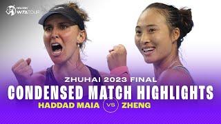 CONDENSED MATCH | Beatriz Haddad Maia vs. Zheng Qinwen | 2023 Zhuhai Final | WTA Highlights