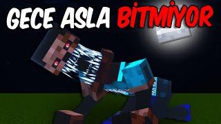 Minecraft En KORKUNÇ Modu ama Gece HİÇ Bitmiyor - DREAD (Evde Tekim)