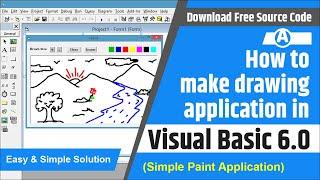 How to make drawing application in visual basic 6.0 | Paint application in vb6