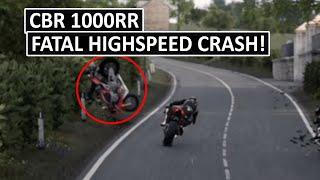 Terrifying Highspeed Crash! CBR 1000RR vs Panigale V4R, Extreme Road Racing (Isle Of Man TT)