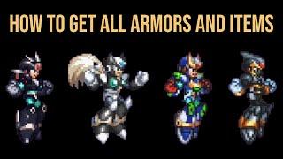 How to get Ultimate Armor, Black Zero, Shadow Armor, Blade Armor and all items - Mega Man X6