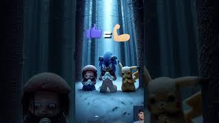 Ten Red power Mario's Vs Sonic,Pikachu and chucky hard fight between Sonic team Vs Marios