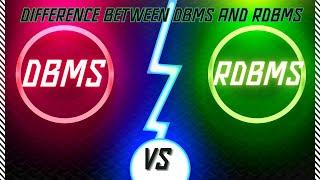 DBMS vs RDBMS | Difference between DBMS and RDBMS | What is the Difference between DBMS and RDBMS?