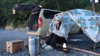 Solo camping | Camping car trip part 2 | Car Dining Vanlife