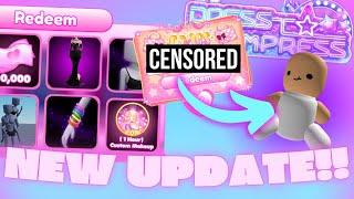 NEW DRESS TO IMPRESS UPDATE IS HERE! SECRET CODES & SNEAK PEEKS!