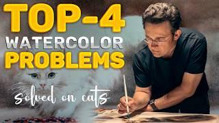 SOLVING TOP-4 watercolor painting problems | watercolor painting tutorial | how to paint watercolor