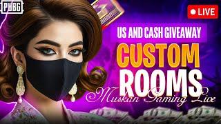 Live Cash Rewards + UC Giveaways Custom Rooms of PUBG MOBILE Pakistan | Muskan Gaming Live #pubg