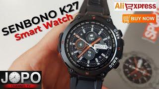 SENBONO K27 Rugged Sport Smart Watch, Fitness Tracker, Heart Rate│Smart Watch Review│Subtitles