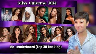 MISS UNIVERSE 2024 | 1st Leaderboard | TOP 30 Predictions | Pre-Preliminary Ranking