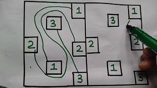 Two ways of matching similar numbers without crossing line.