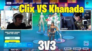 Clix Muz Veno VS Khanada Ritual Faxuty 3V3 Zonewars (Fortnite Wager)!