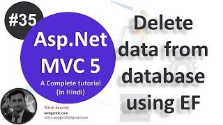 (#35) Delete records from database | mvc tutorial for beginners in .net c#