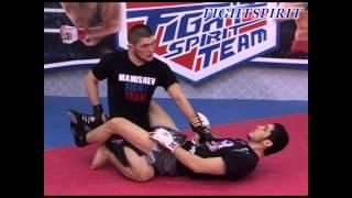 Техника добивания в партере от Хабиба Нурмагомедова. Ground-and-Pound and elbow strikes