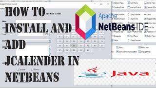 How to Install and Add JCalender in Apache Netbeans |Jcalender | Netbeans|Java|Swing