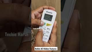 Daikin AC Remote Hidden Features  #shorts #daikin #techieharsh #airconditioner #ytshortsindia