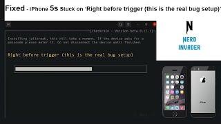 iPhone 5s IOS 12.5.5 Stuck on Checkra1n "Right before trigger (this is the real bug setup)"