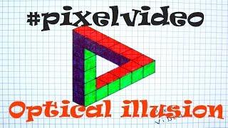 How to Draw an Optical Illusion Triangle the Easy Way #pixelvideo