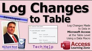 Log Changes Made to Data in Microsoft Access at the Table Level Using a Data Macro