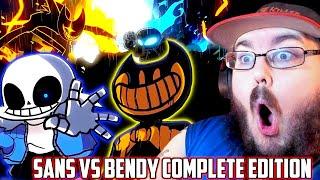 SANS VS BENDY / NIGHTMARE SANS VS BEAST BENDY (COMPLETE EDITION) INDIE CROSS ANIMATION REACTION!!!