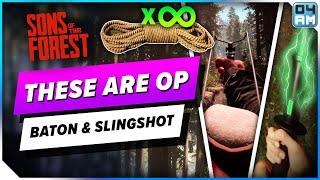 INFINITE Resources in Sons of The Forest & Epic Weapons - Stun Baton & Slingshot Guide