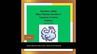 Stardew Valley Blue Chicken Version 1 Tapestry Crochet Pattern [Digital Pattern]