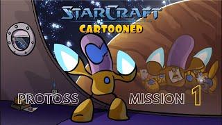 StarCraft 1: Cartooned - Protoss Mission 1 (The Fall) - PC Gameplay 1080p No Commentary