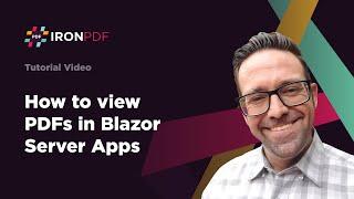 How to Use IronPDF with Blazor for PDF Generation | IronPDF