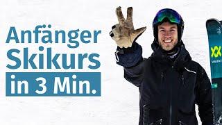 Anfänger Skikurs in 3 Minuten | Skifahren lernen