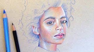 How to Draw a Mixed Media Portrait on Toned Paper