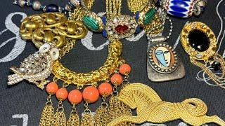 Mystery Jewelry Unboxing - Etruscan & Bold Gold Tone