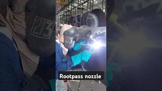 Rootpass 1.5" set in nozzle #engineering #welding #tig