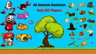 All Animals Evolution Only Kill Players Challenge (EvoWorld.io)