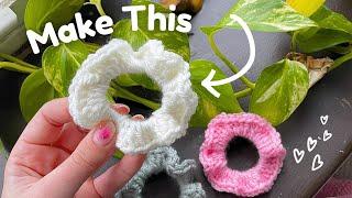 How to Crochet a Tiny Scrunchie for Beginners | Quick Project