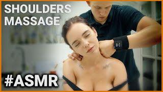 Shoulders Massage after training  for Fitnes Model Nesty || ASMR REAL MASSAGE || #asmr  #massage