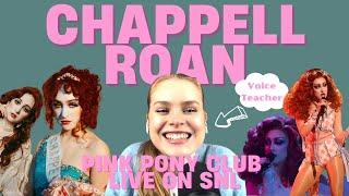 Vocal Coach reacts to Chappell Roan - Pink Pony Club Live on SNL | hannah kate music