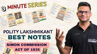 Historical Background Simon Commission Act Of 1935  | UPSC Polity Revision | Dr Amit Academy